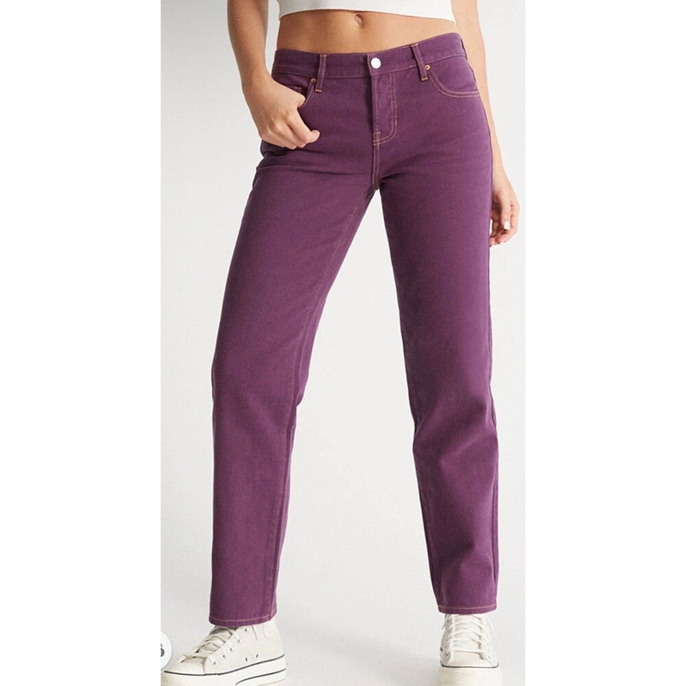 Pacsun Eco Violet Low‎ Rise Straight Leg Jeans Purple Size 22